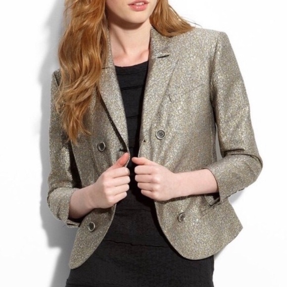 Diane Von Furstenburg Metallic Blazer - Picture 1 of 8